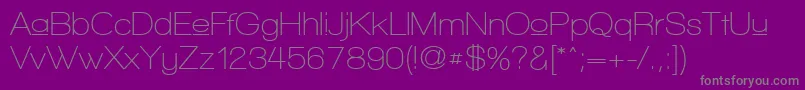 WalkwayUpperSemibold-fontti – harmaat kirjasimet violetilla taustalla