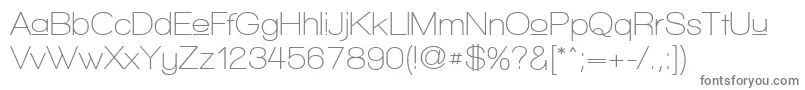 WalkwayUpperSemibold-fontti – harmaat kirjasimet valkoisella taustalla