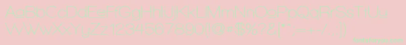 フォントWalkwayUpperSemibold – ピンクの背景に緑の文字