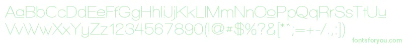 Шрифт WalkwayUpperSemibold – зелёные шрифты на белом фоне