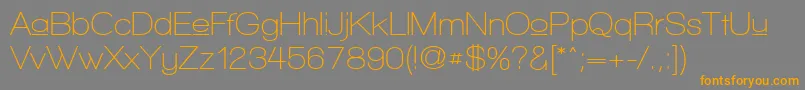 Шрифт WalkwayUpperSemibold – оранжевые шрифты на сером фоне