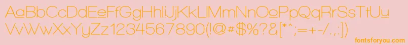Czcionka WalkwayUpperSemibold – pomarańczowe czcionki na różowym tle
