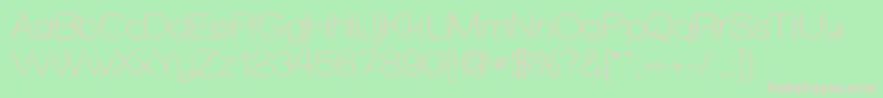 WalkwayUpperSemibold Font – Pink Fonts on Green Background