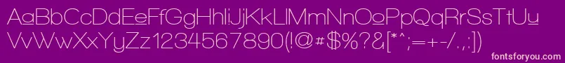 フォントWalkwayUpperSemibold – 紫の背景にピンクのフォント