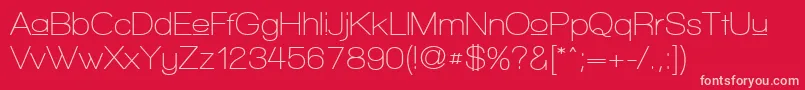 WalkwayUpperSemibold-fontti – vaaleanpunaiset fontit punaisella taustalla