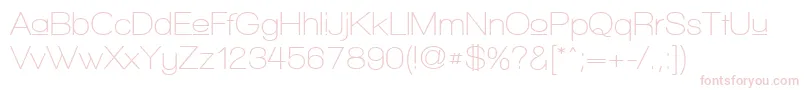 WalkwayUpperSemibold-fontti – vaaleanpunaiset fontit valkoisella taustalla