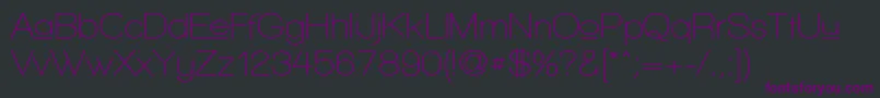 Czcionka WalkwayUpperSemibold – fioletowe czcionki na czarnym tle