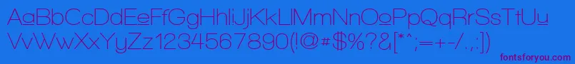 Шрифт WalkwayUpperSemibold – фиолетовые шрифты на синем фоне