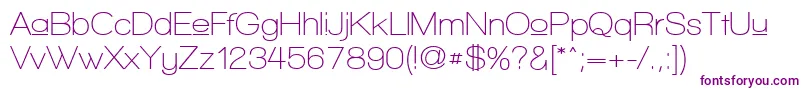 Шрифт WalkwayUpperSemibold – фиолетовые шрифты на белом фоне