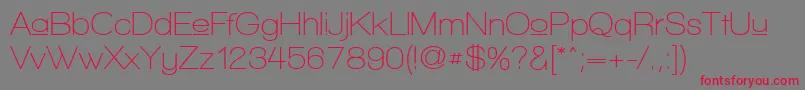 フォントWalkwayUpperSemibold – 赤い文字の灰色の背景