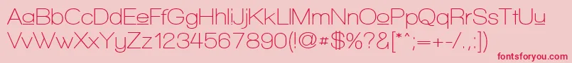 WalkwayUpperSemibold-fontti – punaiset fontit vaaleanpunaisella taustalla