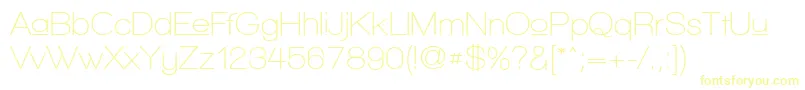Шрифт WalkwayUpperSemibold – жёлтые шрифты на белом фоне