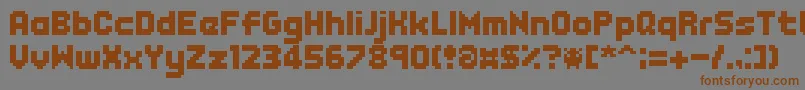 EndlessBossBattle Font – Brown Fonts on Gray Background