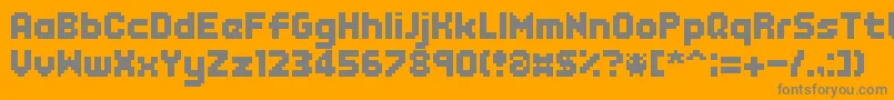 Czcionka EndlessBossBattle – szare czcionki na pomarańczowym tle