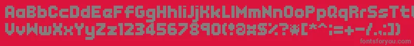 Шрифт EndlessBossBattle – серые шрифты на красном фоне
