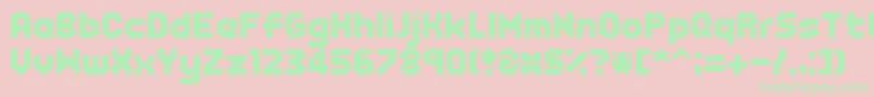 EndlessBossBattle Font – Green Fonts on Pink Background