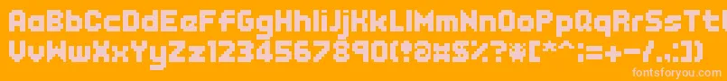 Шрифт EndlessBossBattle – розовые шрифты на оранжевом фоне