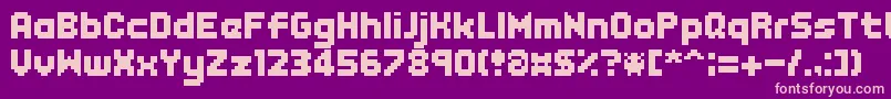 EndlessBossBattle Font – Pink Fonts on Purple Background