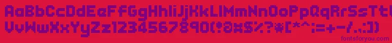 EndlessBossBattle Font – Purple Fonts on Red Background