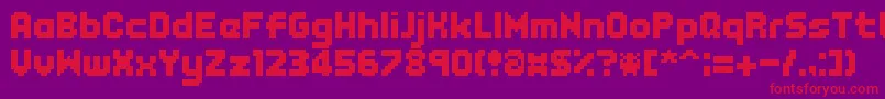 EndlessBossBattle Font – Red Fonts on Purple Background