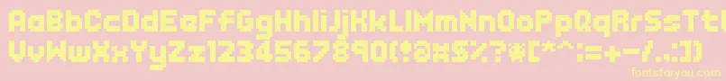 EndlessBossBattle Font – Yellow Fonts on Pink Background