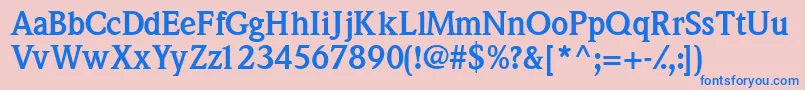 QuintessencesskBold Font – Blue Fonts on Pink Background