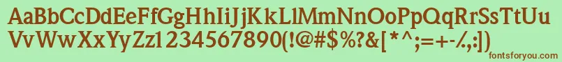 QuintessencesskBold Font – Brown Fonts on Green Background