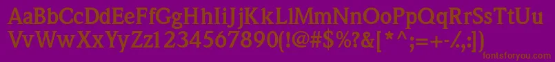 QuintessencesskBold Font – Brown Fonts on Purple Background