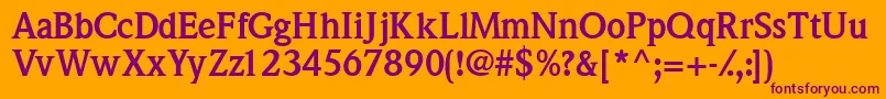 QuintessencesskBold Font – Purple Fonts on Orange Background