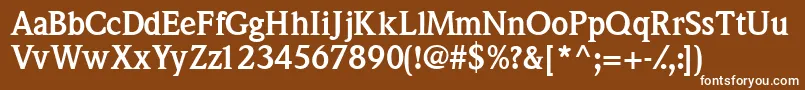 QuintessencesskBold Font – White Fonts on Brown Background