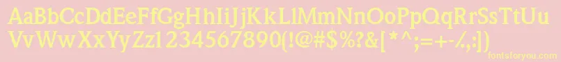 QuintessencesskBold Font – Yellow Fonts on Pink Background