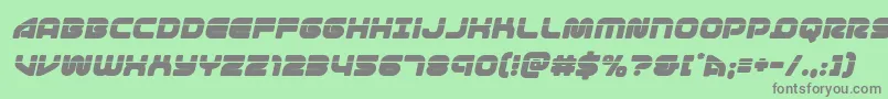 フォント1stenterpriseslaserital – 緑の背景に灰色の文字