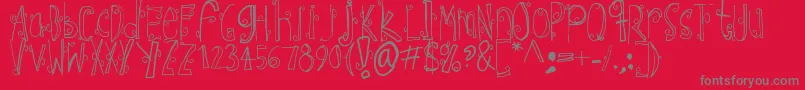 EbbaFont-Schriftart – Graue Schriften auf rotem Hintergrund