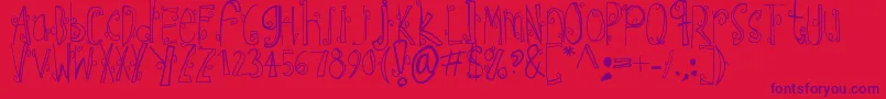 EbbaFont Font – Purple Fonts on Red Background