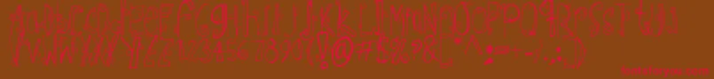 EbbaFont Font – Red Fonts on Brown Background