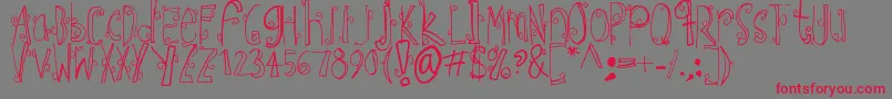 EbbaFont Font – Red Fonts on Gray Background