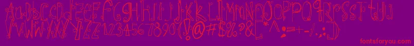 EbbaFont Font – Red Fonts on Purple Background
