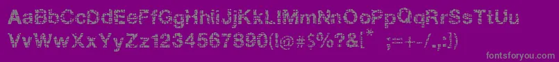 Шрифт BrokenSquares – серые шрифты на фиолетовом фоне