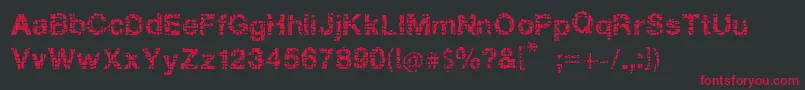 BrokenSquares Font – Red Fonts on Black Background