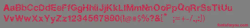 BrokenSquares Font – Red Fonts on Gray Background