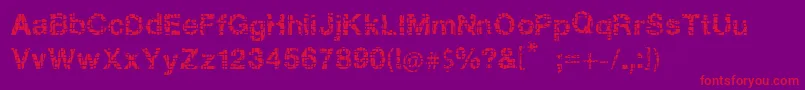 BrokenSquares Font – Red Fonts on Purple Background