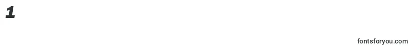 FranklingothheavyattItalic-Schriftart – Schriften für die Ziffer 1