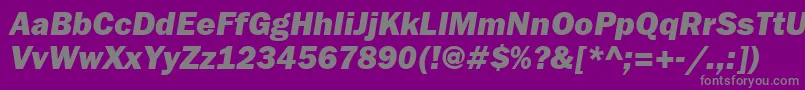 FranklingothheavyattItalic Font – Gray Fonts on Purple Background