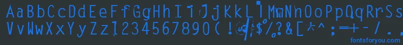 Leak Font – Blue Fonts on Black Background
