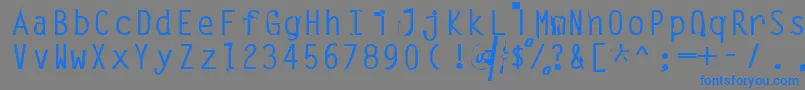 Leak Font – Blue Fonts on Gray Background