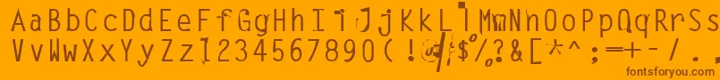 Leak Font – Brown Fonts on Orange Background