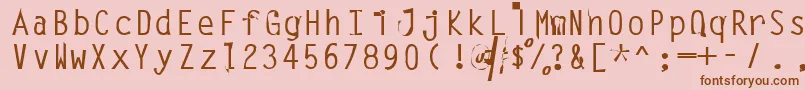 Leak Font – Brown Fonts on Pink Background