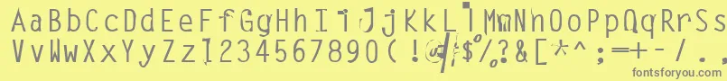 Leak Font – Gray Fonts on Yellow Background