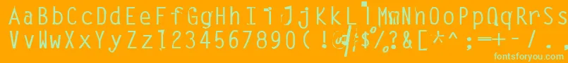 Leak Font – Green Fonts on Orange Background