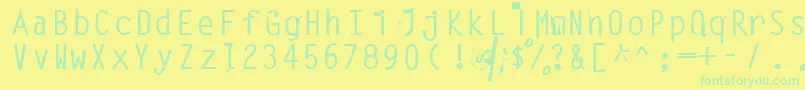 Leak Font – Green Fonts on Yellow Background